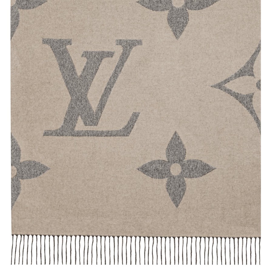 Men Louis Vuitton Scarves | Mng Giant Scarf Light Grey