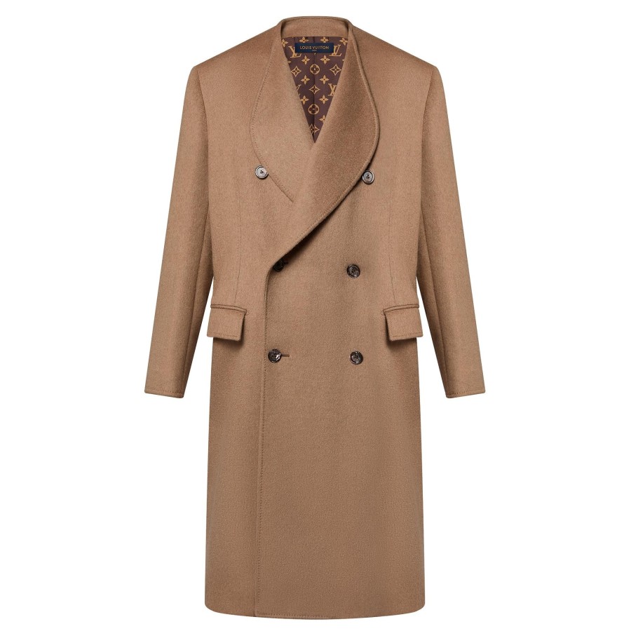 Women Louis Vuitton Coats And Jackets | Rounded Lapel Camel Coat