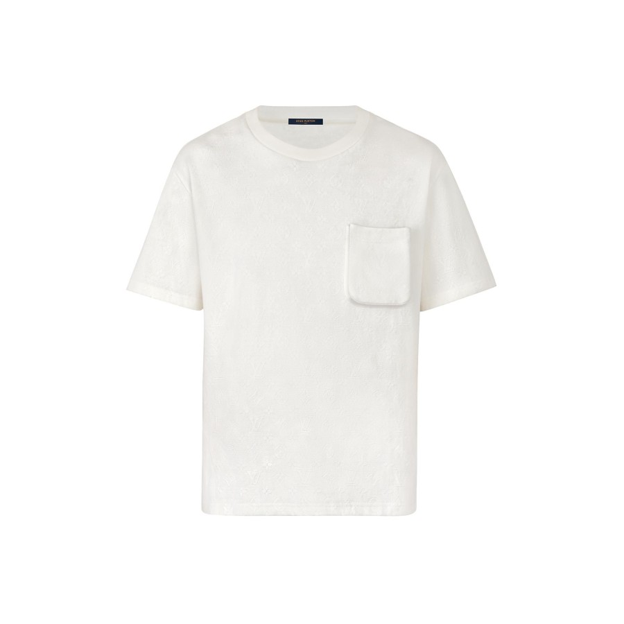 Men Louis Vuitton T-Shirts And Polos | Signature 3D Pocket Monogram T-Shirt White