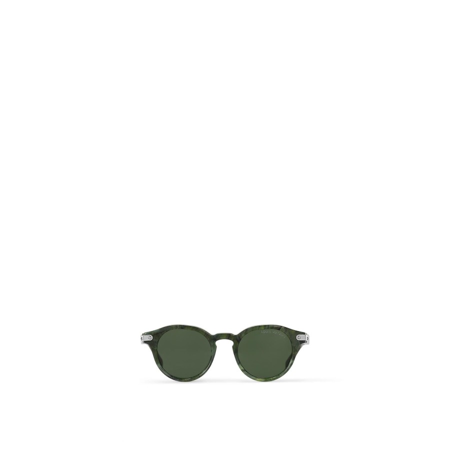 Men Louis Vuitton Sunglasses | Lv Signature Round Sunglasses - Size S Green