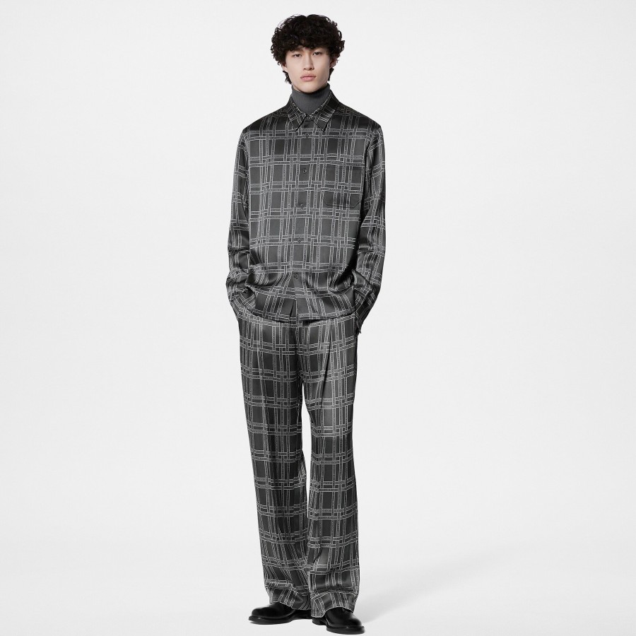 Men Louis Vuitton Shirts | Silk Blend Pyjama Shirt