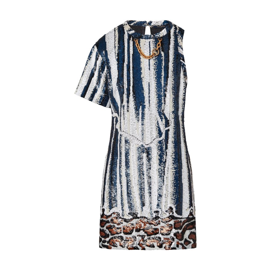 Women Louis Vuitton Dresses | Animal Sequin Asymmetrical T-Shirt Dress