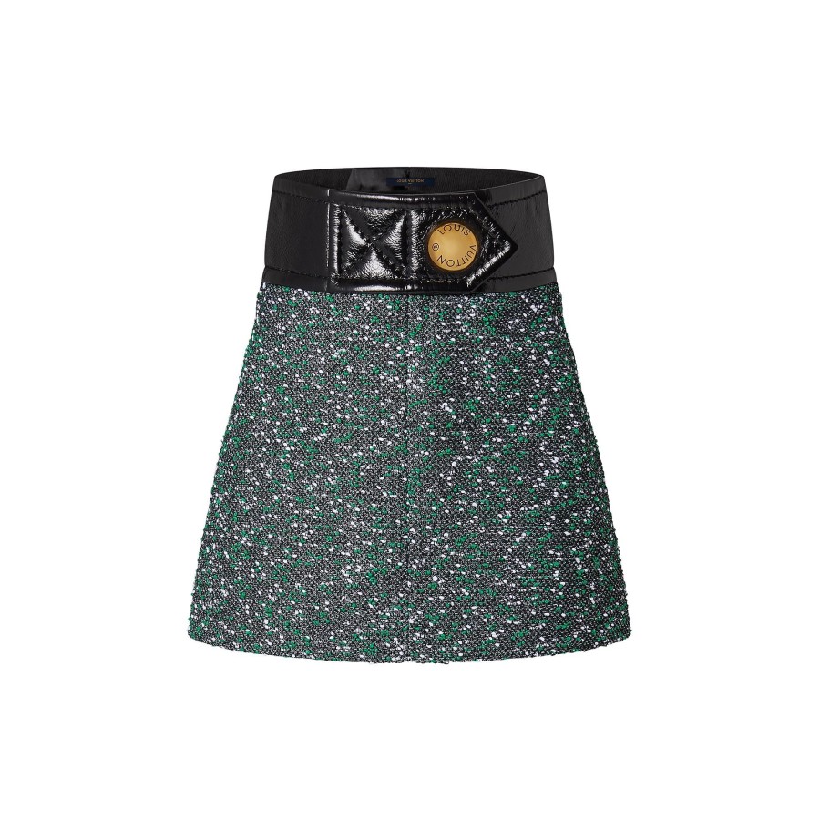 Women Louis Vuitton Skirts And Shorts | Boucle Oversized Belt A-Line Mini Skirt