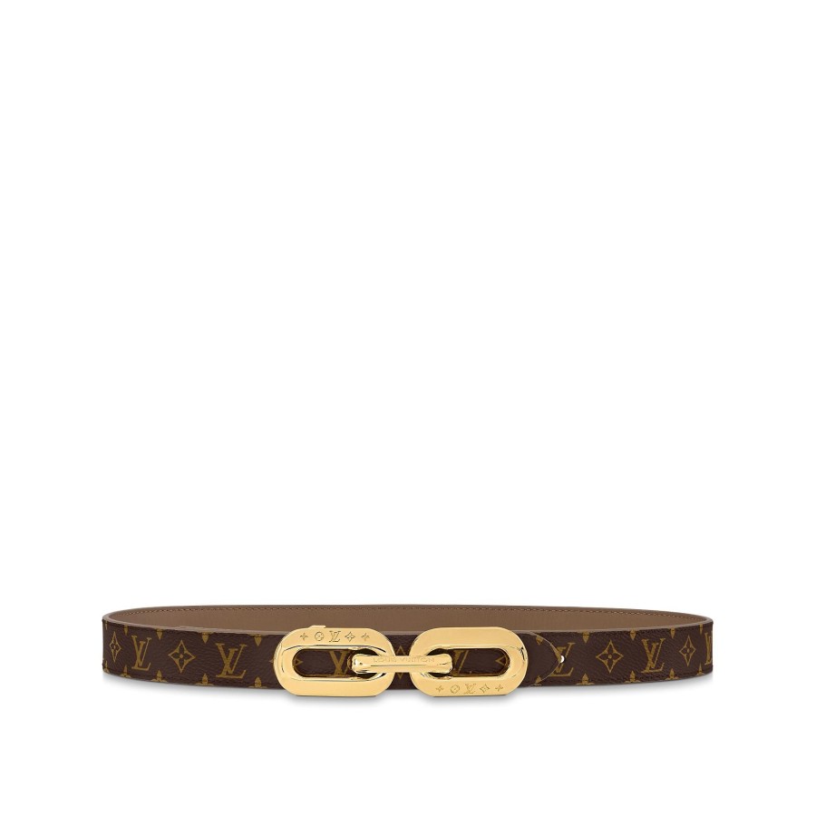 Women Louis Vuitton Belts | Lv Edge 25Mm Reversible Belt Beige