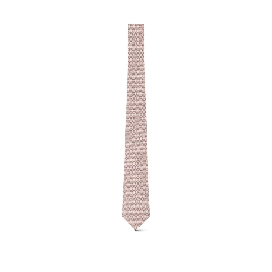 Men Louis Vuitton Ties And Pocket Squares | Diamonds V Tie Pale Pink