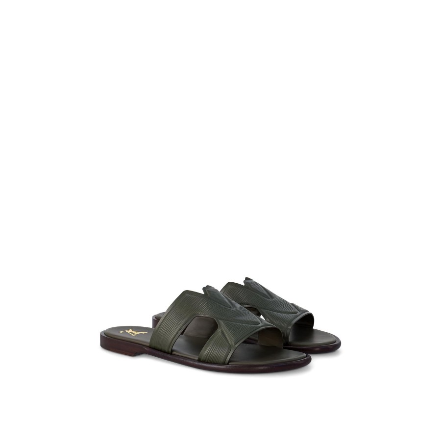 Men Louis Vuitton Sandals | Lv Oasis Mule Khaki