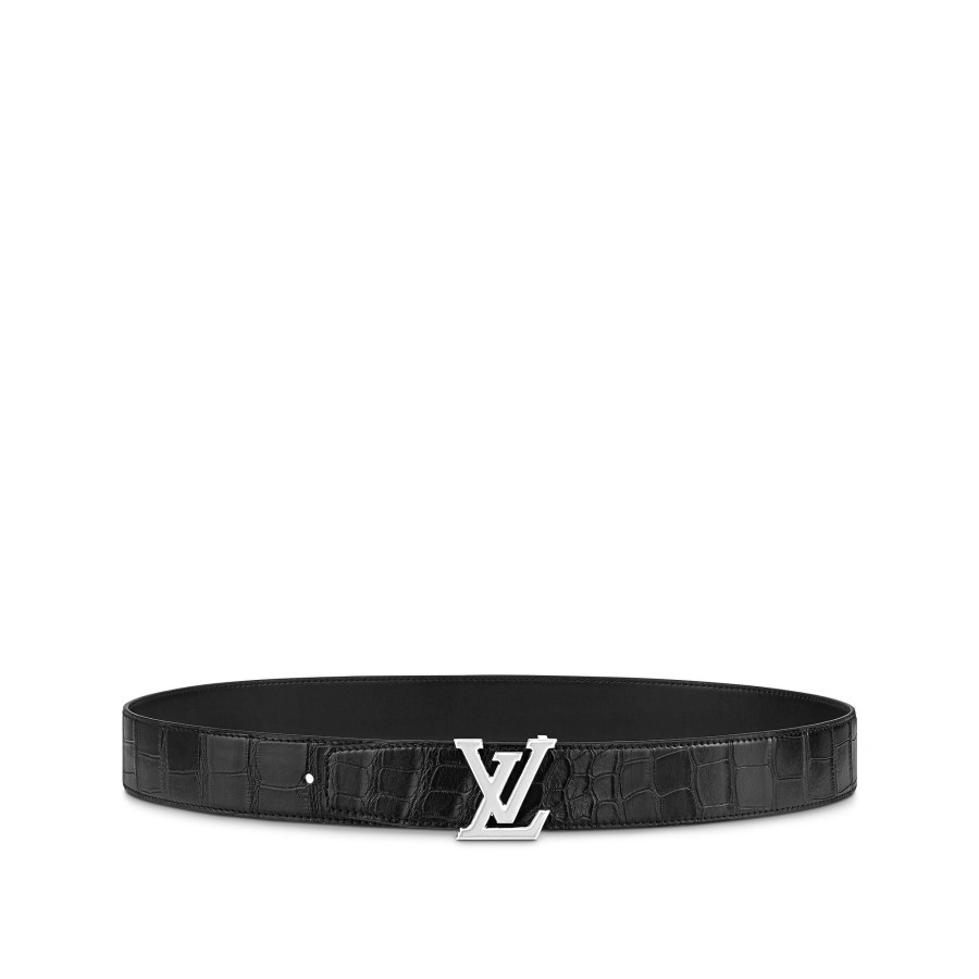 Men Louis Vuitton Belts | Lv Heritage 35Mm Reversible Belt Black