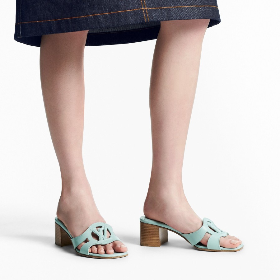 Women Louis Vuitton Mules And Slides | Lv Isola Mule Light Blue