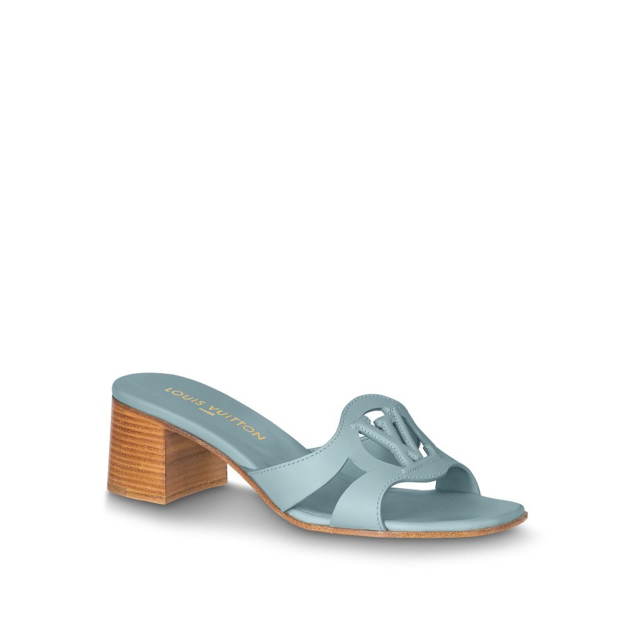 Women Louis Vuitton Mules And Slides | Lv Isola Mule Light Blue