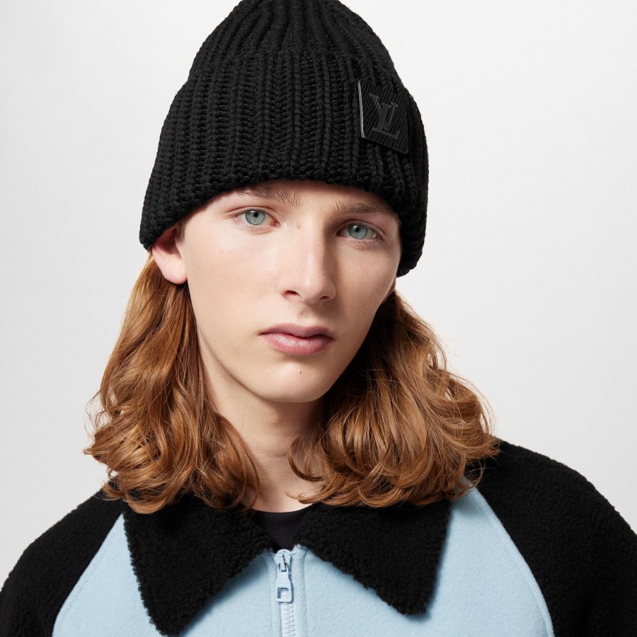 Men Louis Vuitton Hats And Gloves | Epi Beanie Black