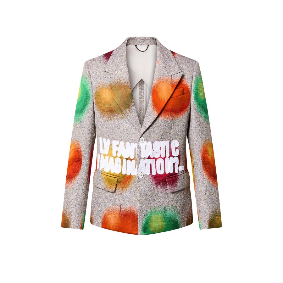 Men Louis Vuitton Blazers And Jackets | Blurry Apples Single-Breasted Classic Jacket