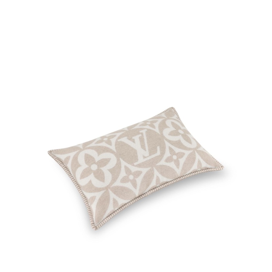 Women Louis Vuitton Home Textiles | Lv Medallion Cushion Greige