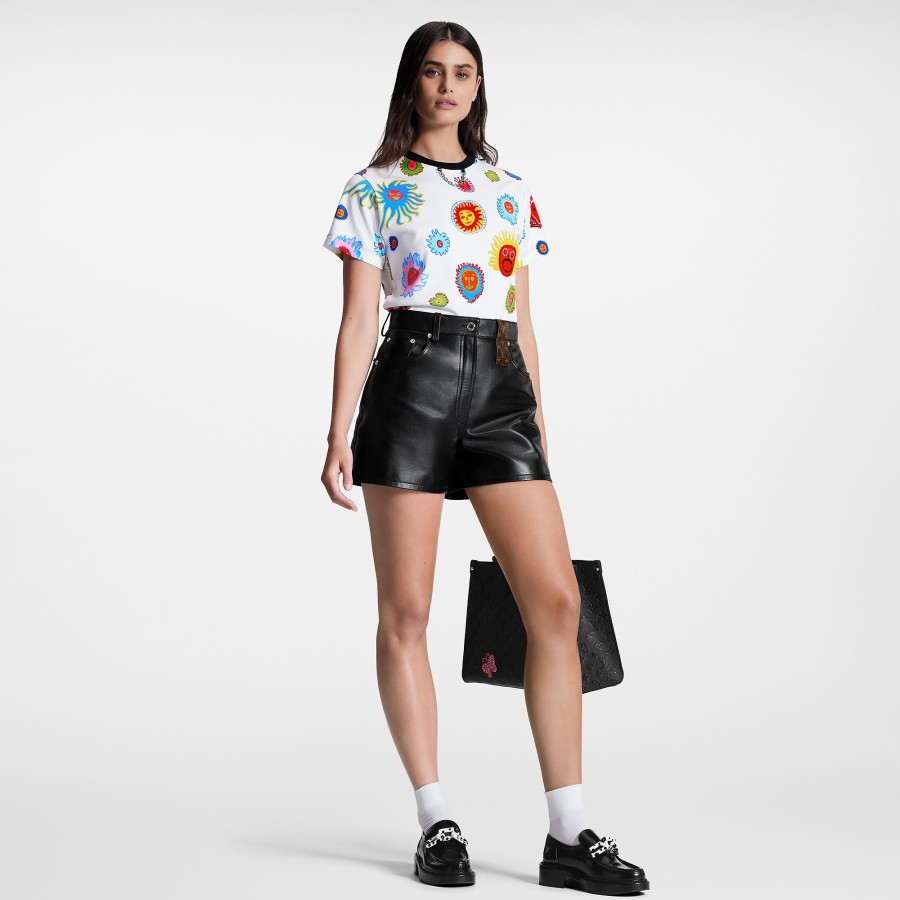 Women Louis Vuitton Tops | Lv X Yk Faces Print T-Shirt