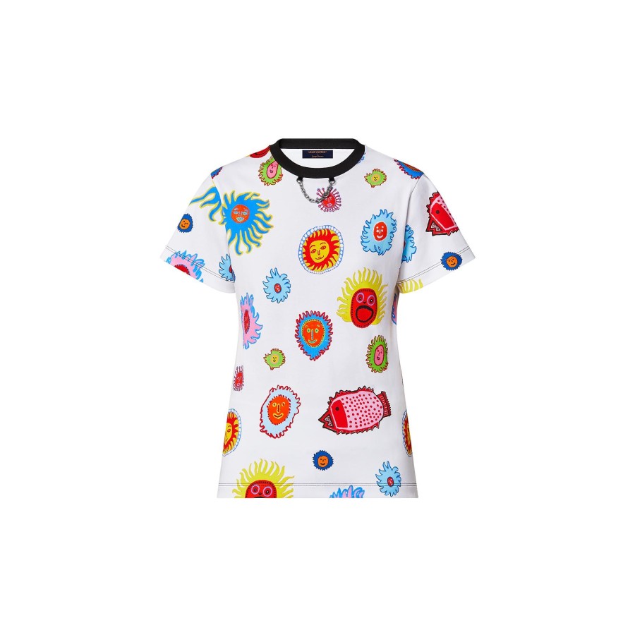 Women Louis Vuitton Tops | Lv X Yk Faces Print T-Shirt