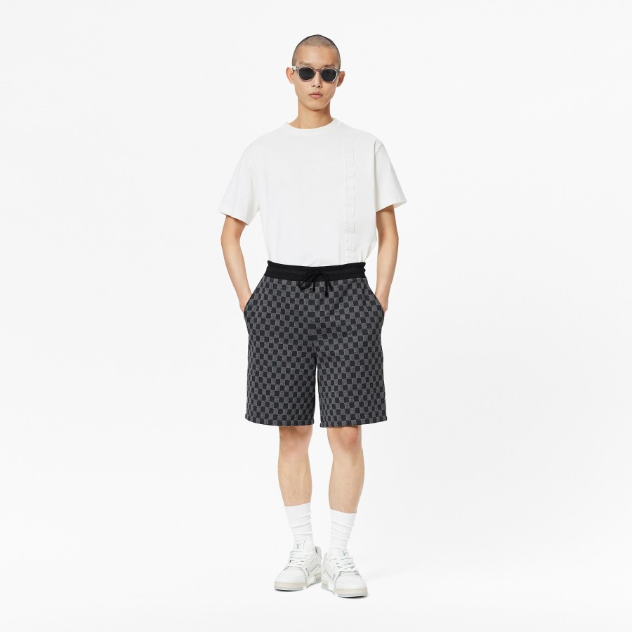 Men Louis Vuitton Pants | Damier Jacquard Shorts