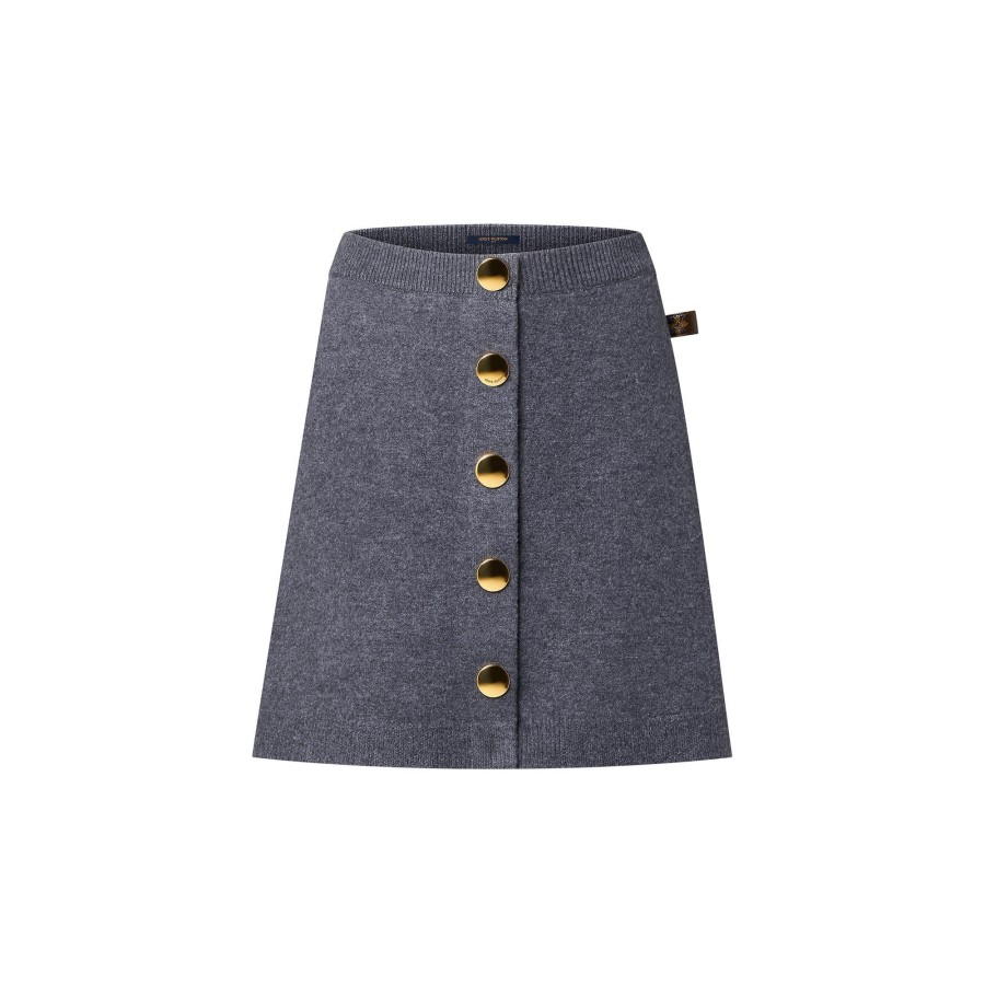 Women Louis Vuitton Knitwear | Compact Knit Mini Skirt