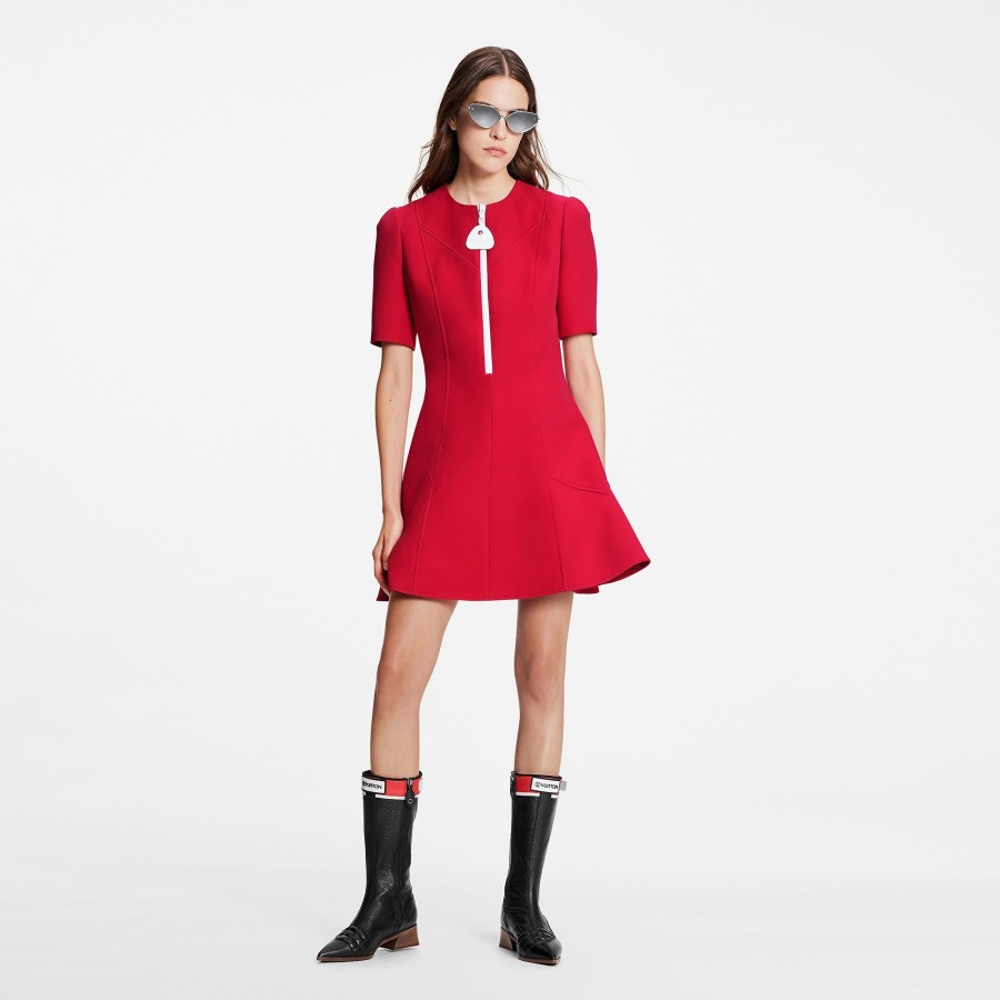 Women Louis Vuitton Dresses | Oversized Zipper Skater Dress