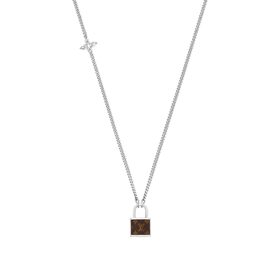 Men Louis Vuitton Necklaces And Pendants | Monogram Lock Pendant