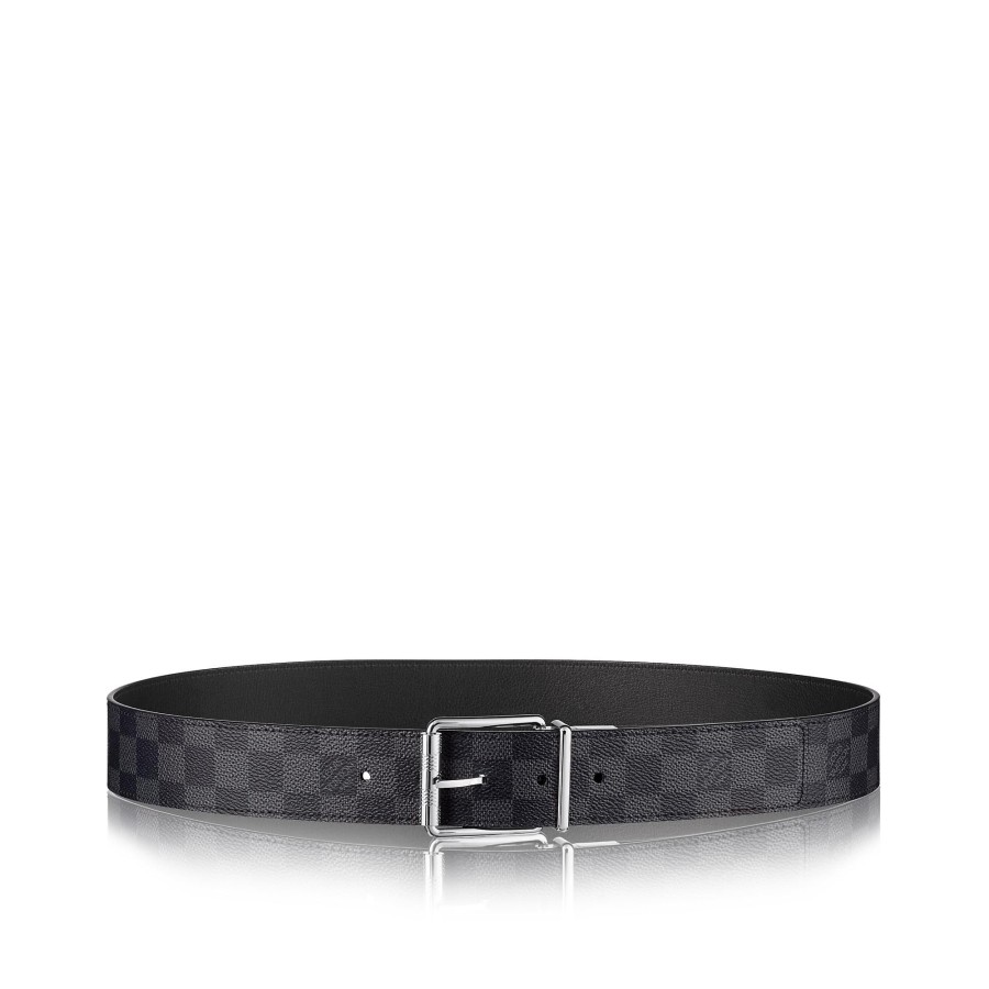 Men Louis Vuitton Belts | Damier Print 40Mm Reversible