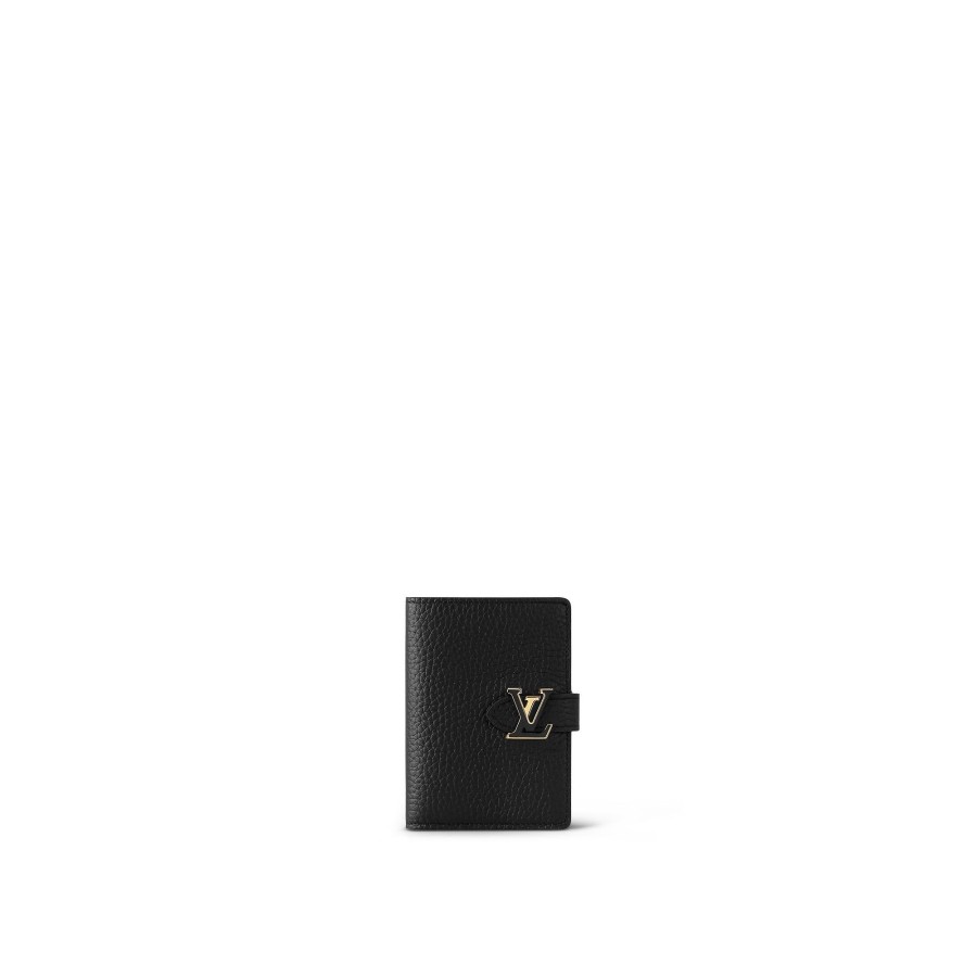 Women Louis Vuitton Compact Wallets | Lv Vertical Compact Wallet Black