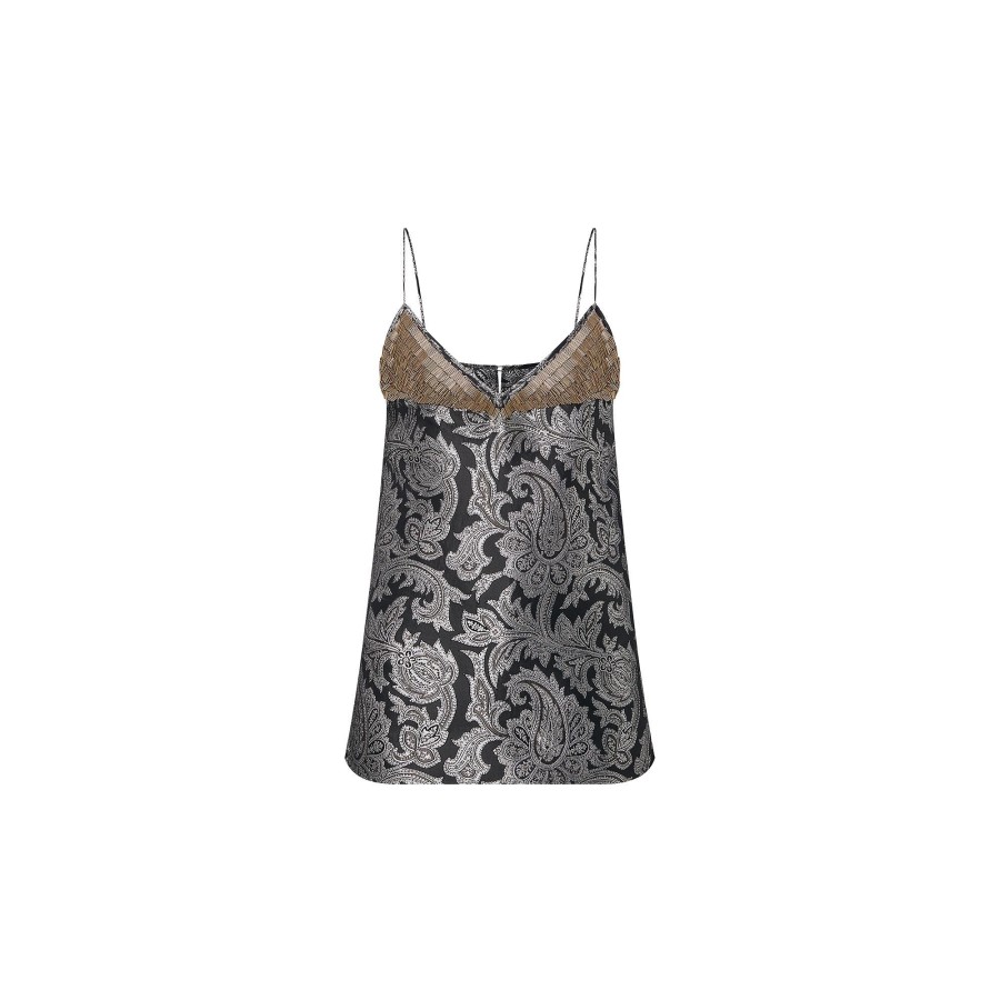 Women Louis Vuitton Tops | Bead Accent Paisley Camisole