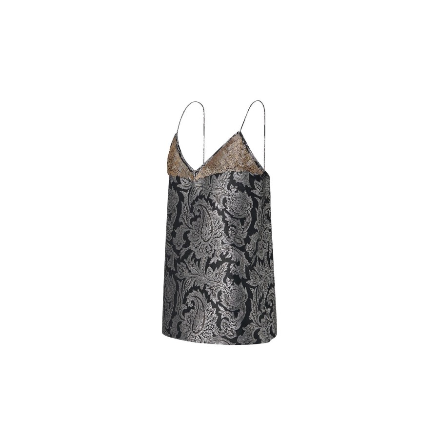 Women Louis Vuitton Tops | Bead Accent Paisley Camisole