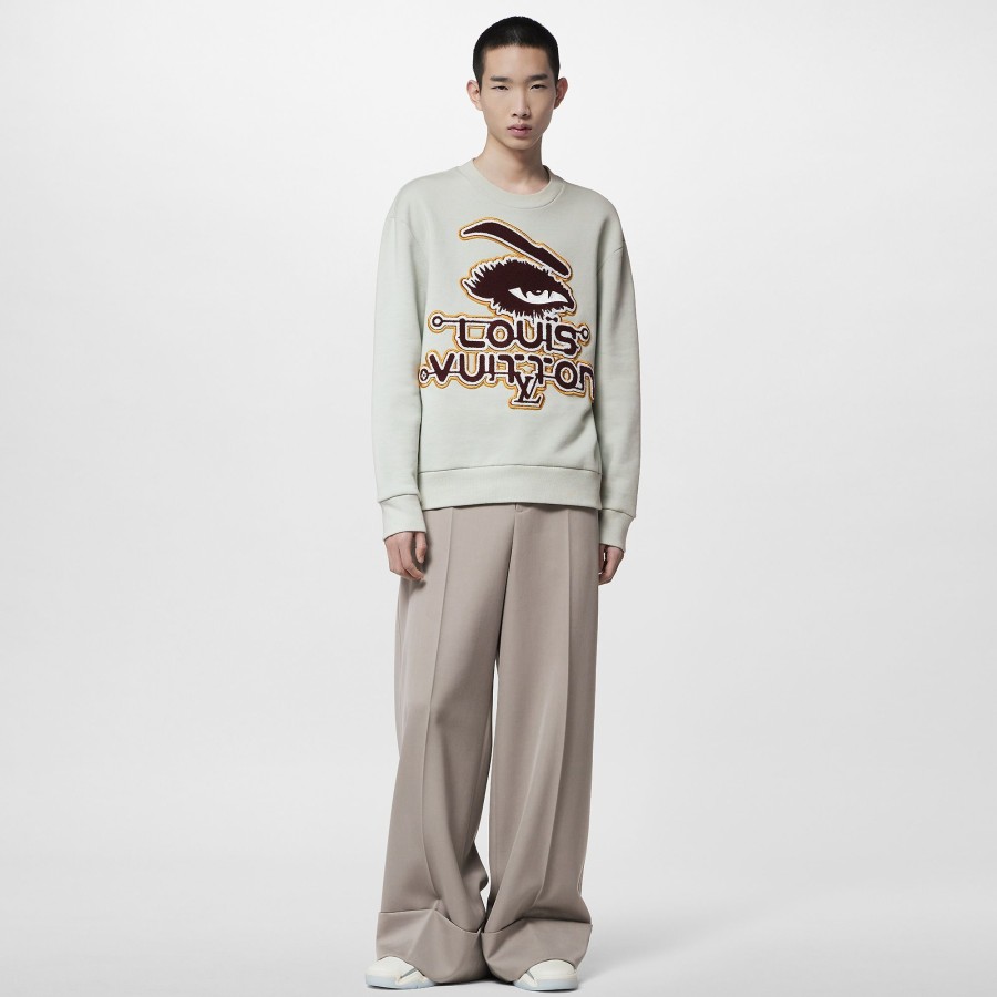 Men Louis Vuitton Knitwear And Sweatshirts | Embroidered Cotton Sweatshirt