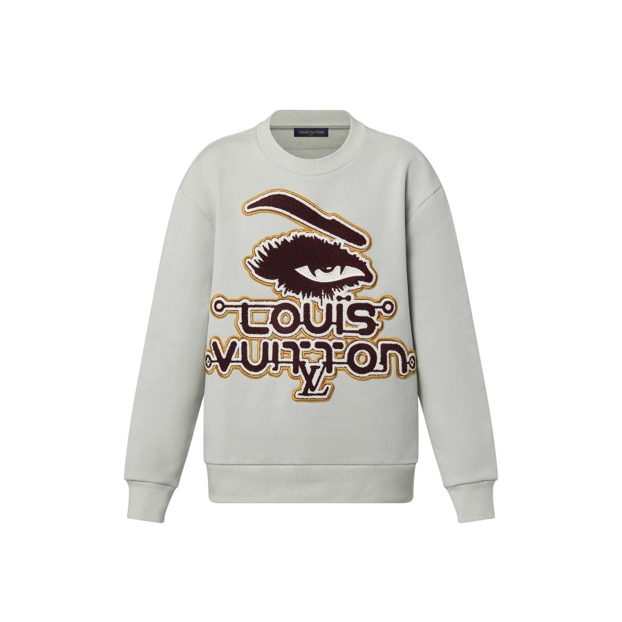 Men Louis Vuitton Knitwear And Sweatshirts | Embroidered Cotton Sweatshirt