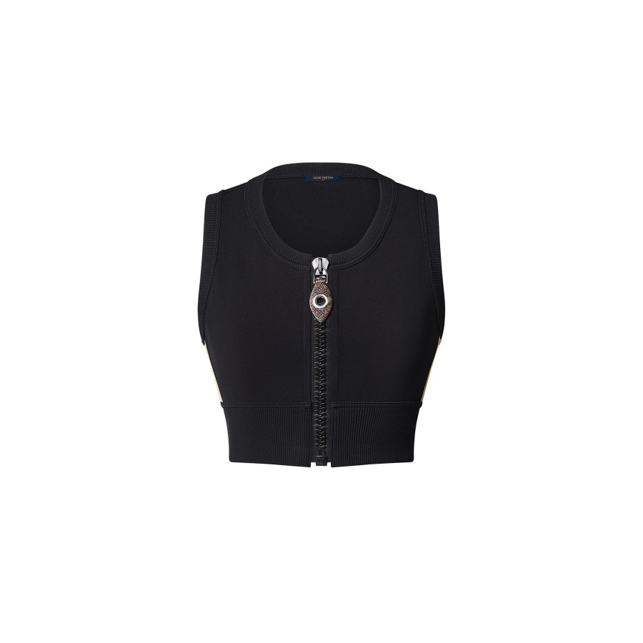 Women Louis Vuitton Tops | Technical Jersey Zip-Up Sports Bra