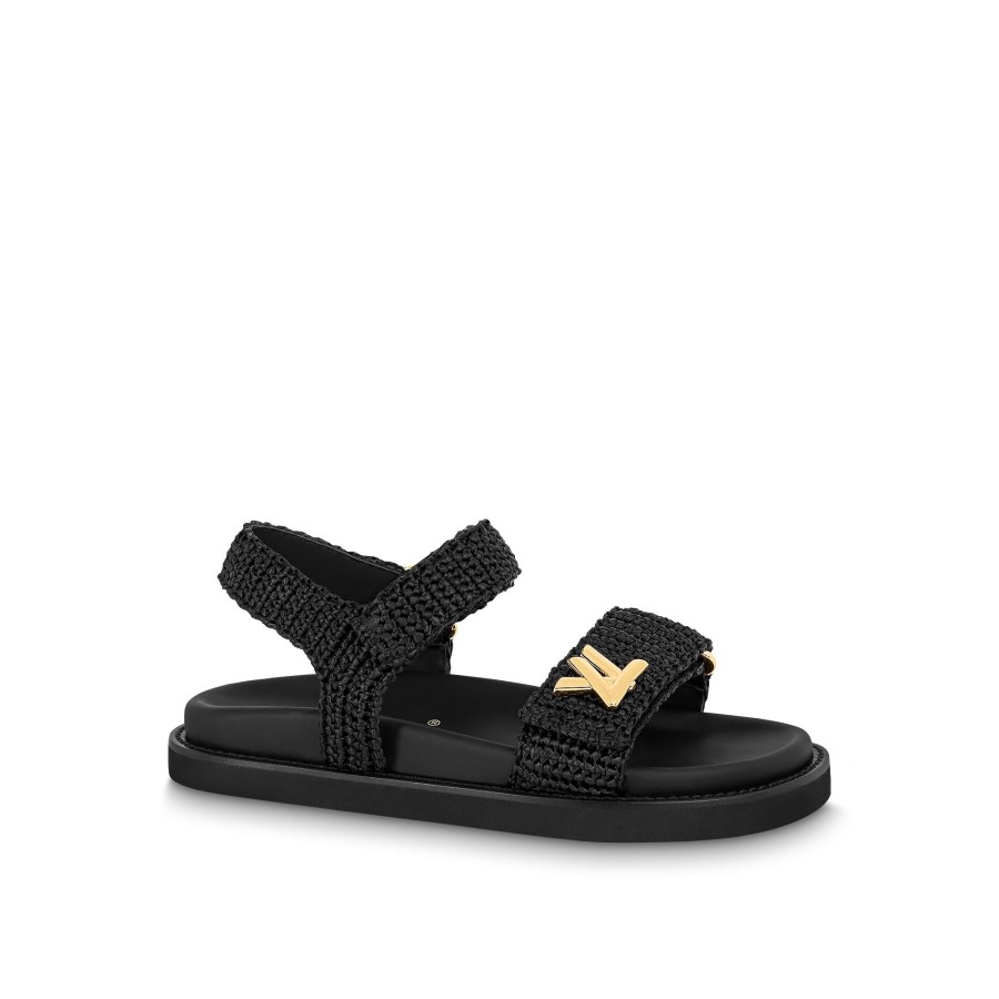 Women Louis Vuitton Sandals And Espadrilles | Lv Sunset Flat Comfort Sandal