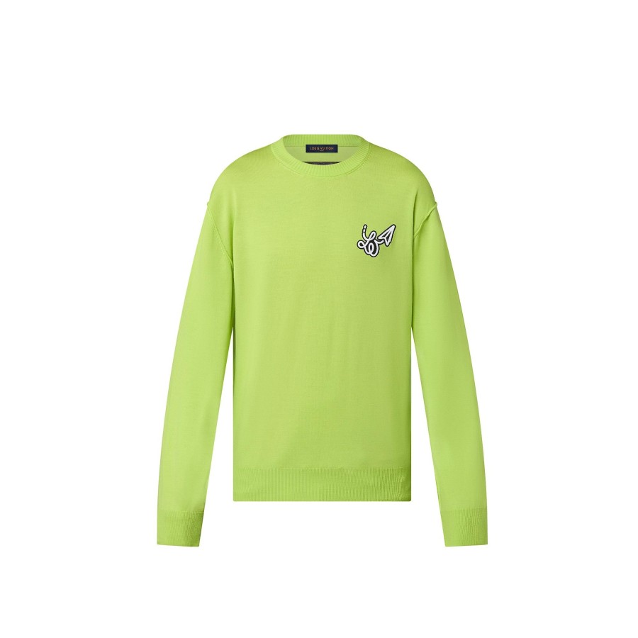 Men Louis Vuitton Knitwear And Sweatshirts | Embroidered Crewneck