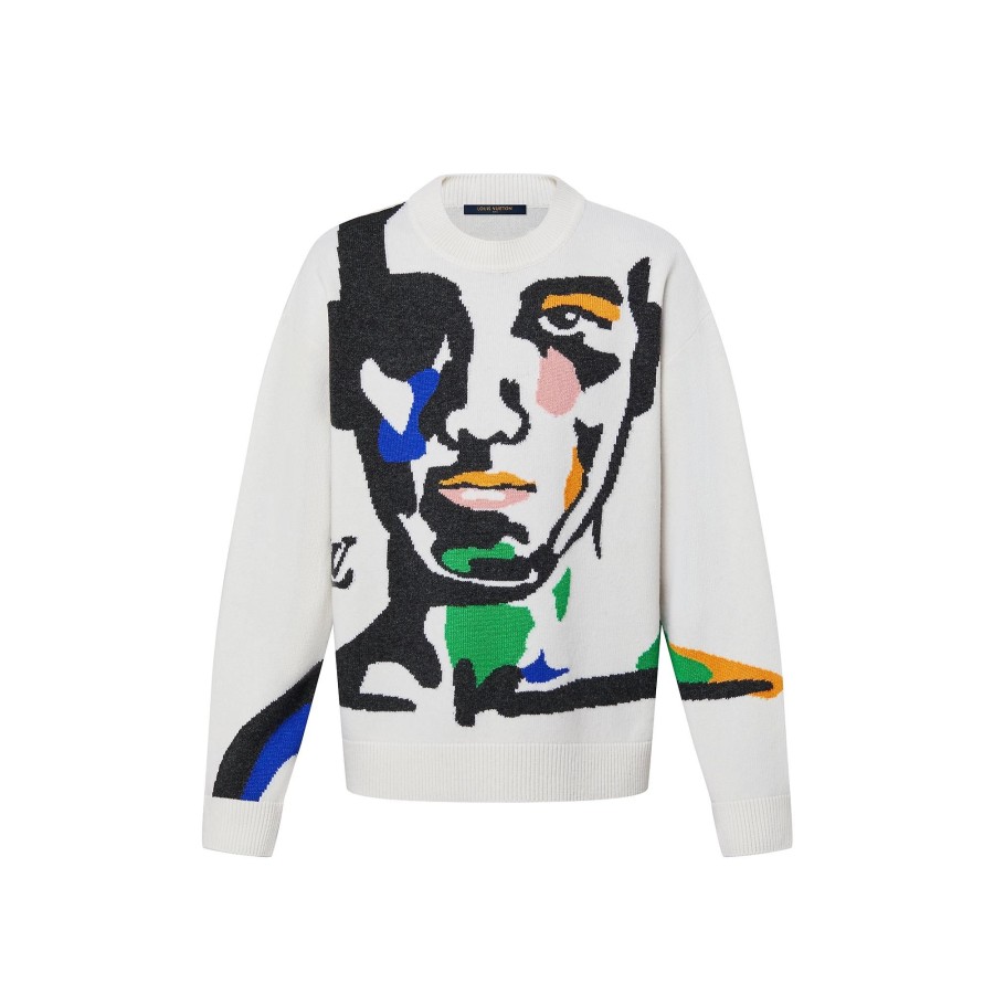 Men Louis Vuitton Knitwear And Sweatshirts | Intarsia Cashmere Wool Crewneck