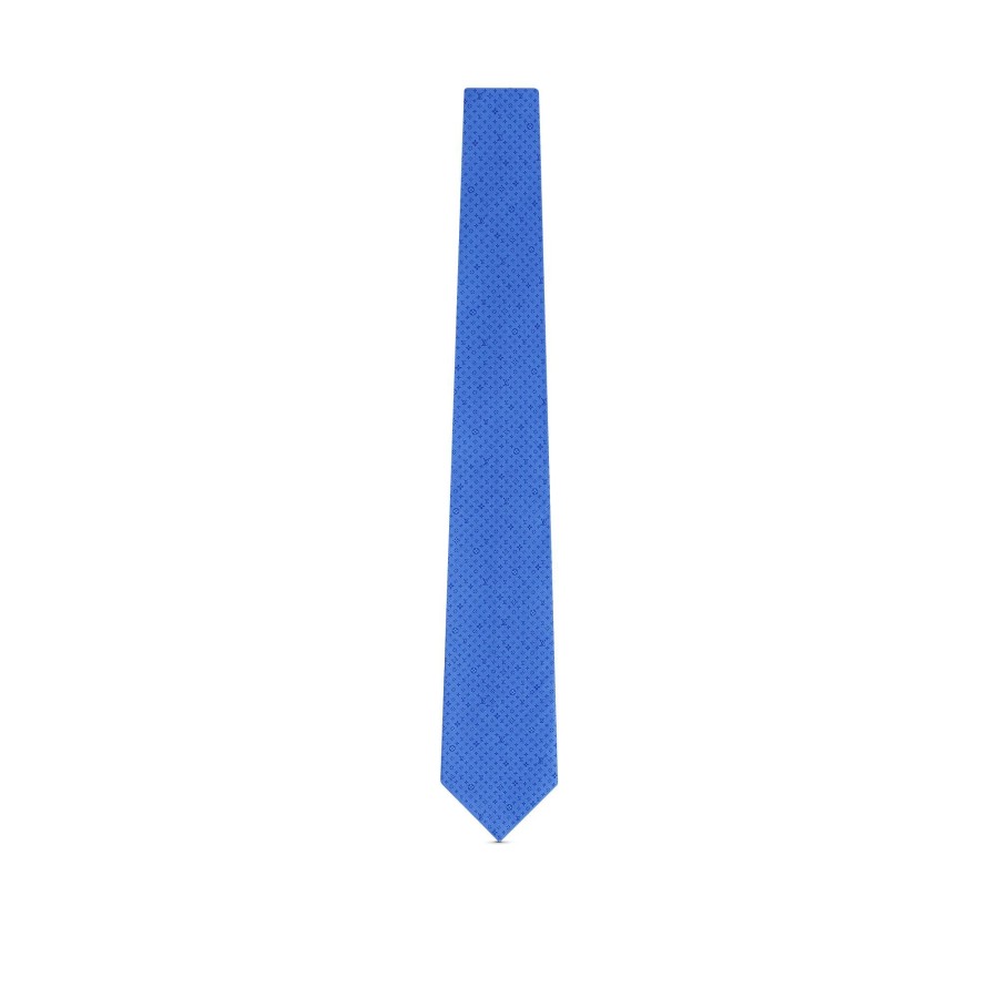 Men Louis Vuitton Ties And Pocket Squares | Beyond Monogram Tie Blue