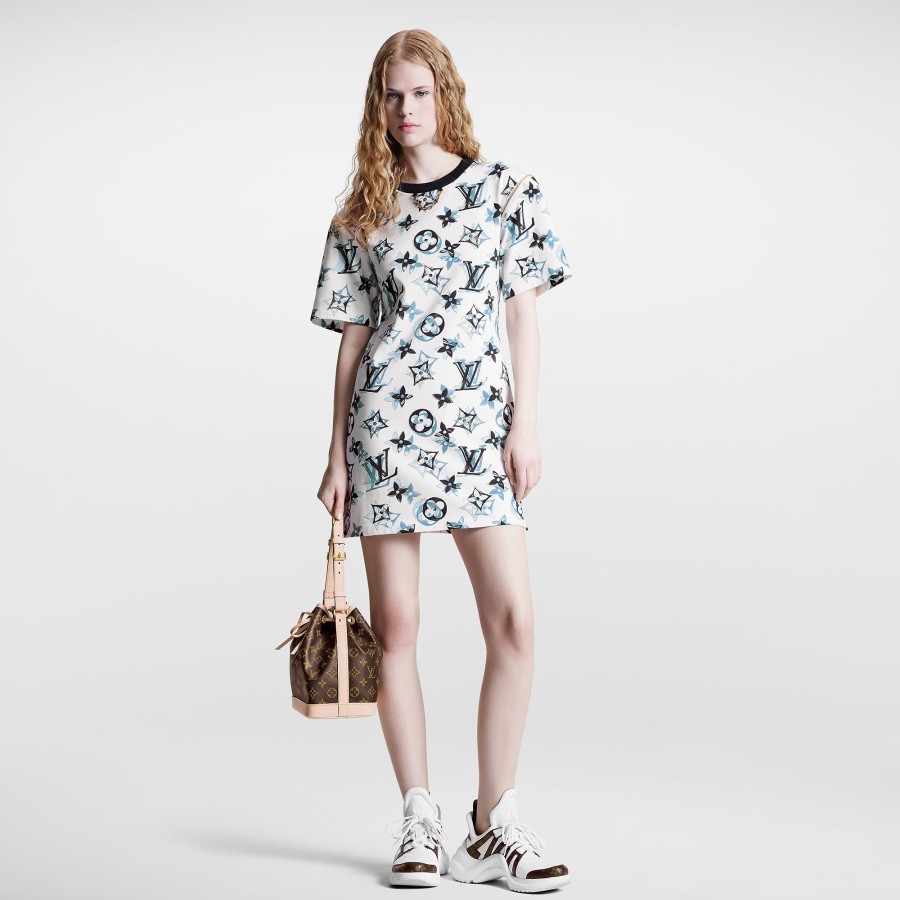 Women Louis Vuitton Dresses | 3D Mahina Monogram T-Shirt Dress