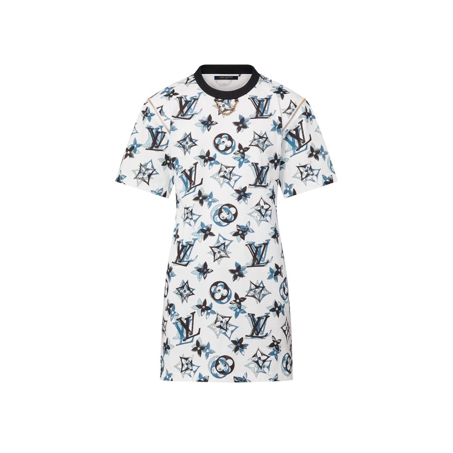 Women Louis Vuitton Dresses | 3D Mahina Monogram T-Shirt Dress