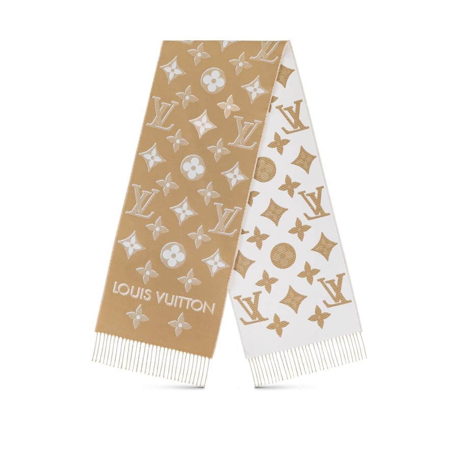 Women Louis Vuitton Scarves | Lv Essential Shine Scarf Beige