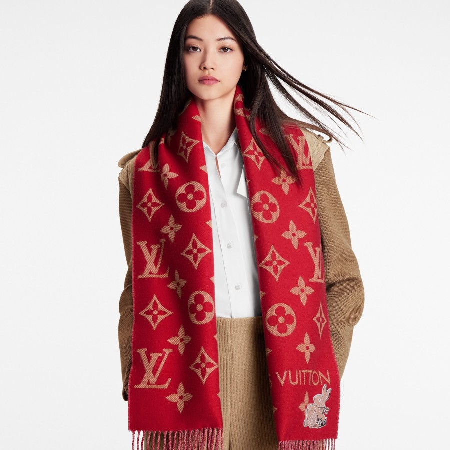 Women Louis Vuitton Scarves | Precious Rabbit Lv Essential Scarf