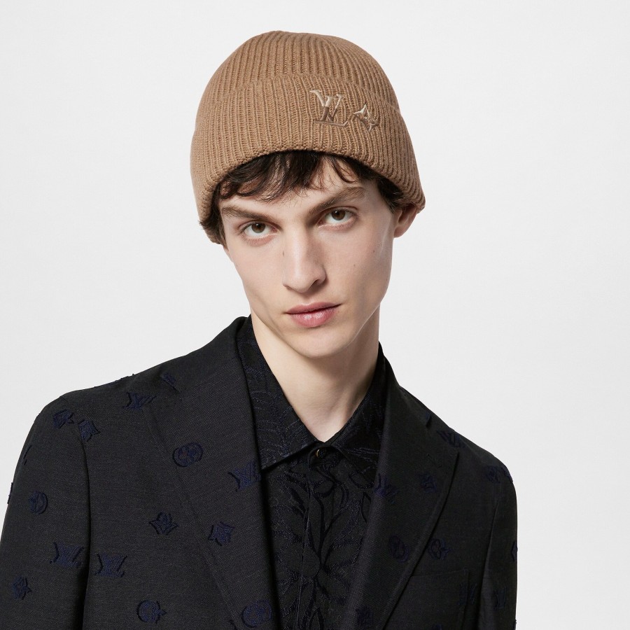 Men Louis Vuitton Hats And Gloves | Lv Dual Beanie Beige