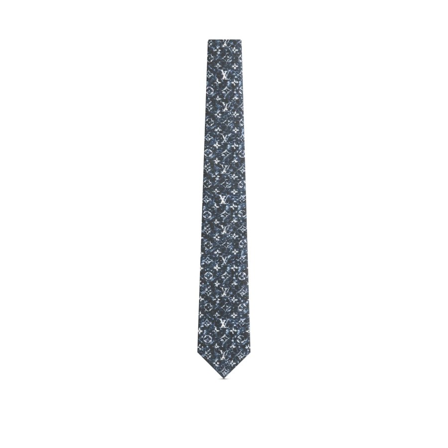 Men Louis Vuitton Ties And Pocket Squares | Monogram Pointillism Tie