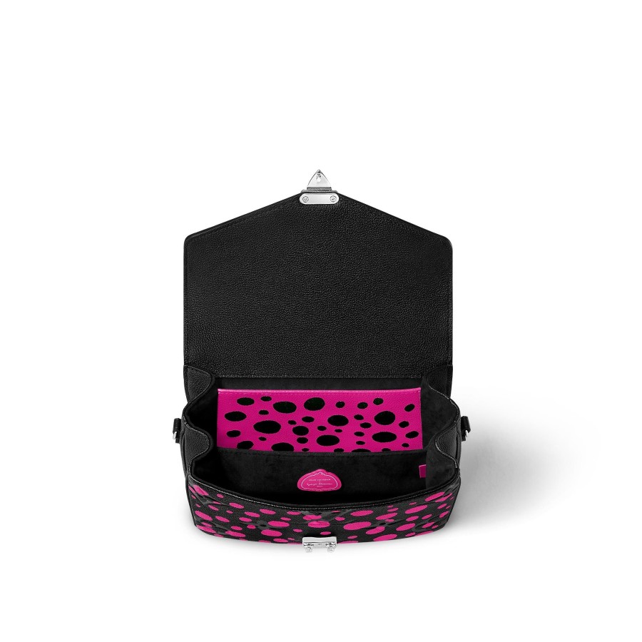 Women Louis Vuitton Shoulder And Cross Body Bags | Lv X Yk Pochette Metis Noir Fuchsia