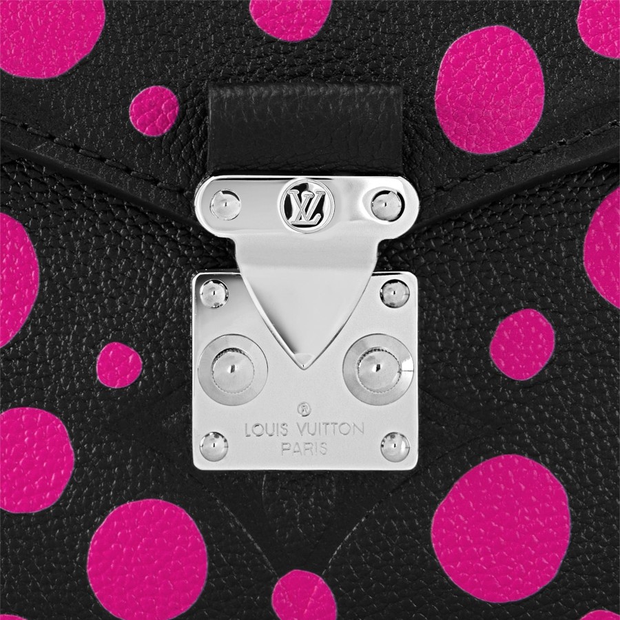 Women Louis Vuitton Shoulder And Cross Body Bags | Lv X Yk Pochette Metis Noir Fuchsia