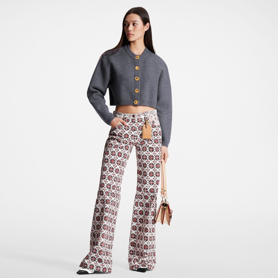 Women Louis Vuitton Coats And Jackets | Compact Knit Cropped Cardigan