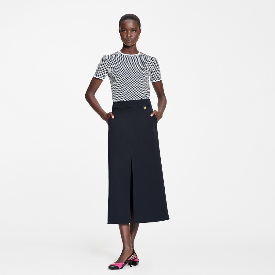 Women Louis Vuitton Skirts And Shorts | High Slits Midi Skirt