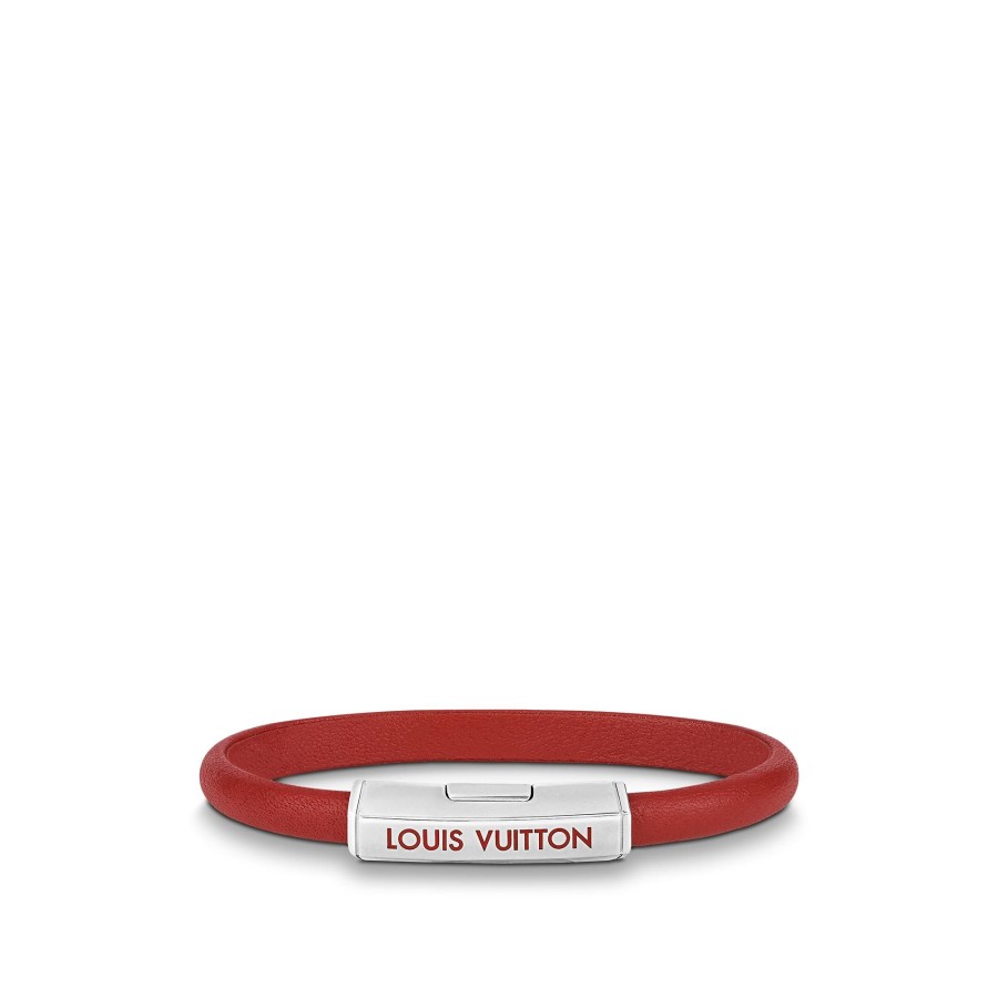 Men Louis Vuitton Bracelets | Clip It Bracelet Red