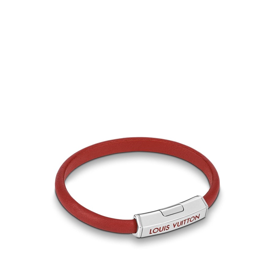 Men Louis Vuitton Bracelets | Clip It Bracelet Red