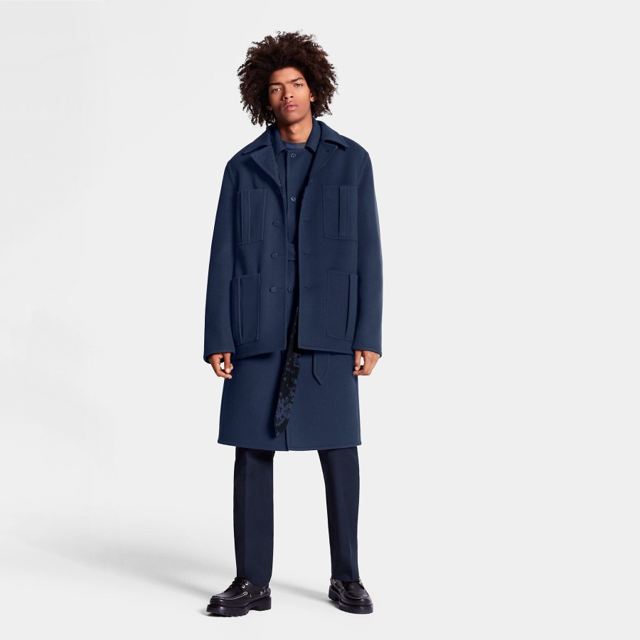 Men Louis Vuitton Coats And Outerwear | Reversible Double Face Safari Jacket