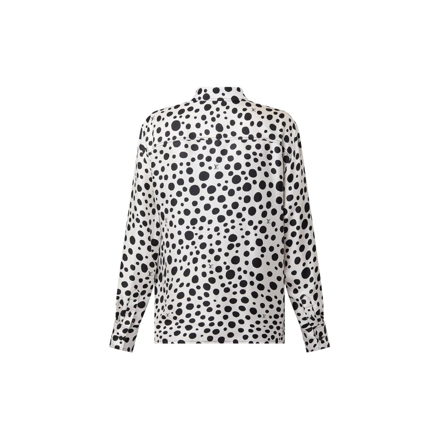 Women Louis Vuitton Tops | Lv X Yk Infinity Dots Silk Shirt