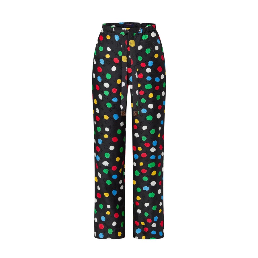 Women Louis Vuitton Pants | Lv X Yk Painted Dots Pajama Pants