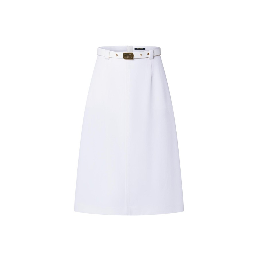 Women Louis Vuitton Skirts And Shorts | Signature Buckle Wool Twill Skirt