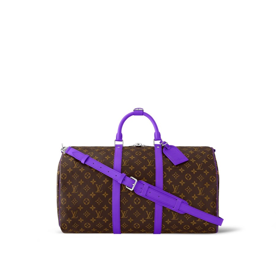 Women Louis Vuitton Travel Bags | Keepall Bandouliere 50 Dark Violet